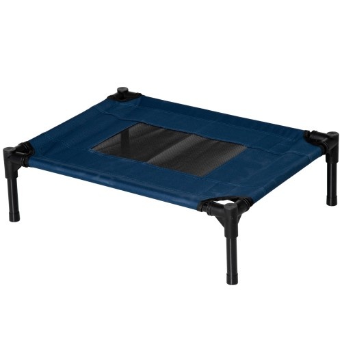 Cama elevada azul para cães PawHut