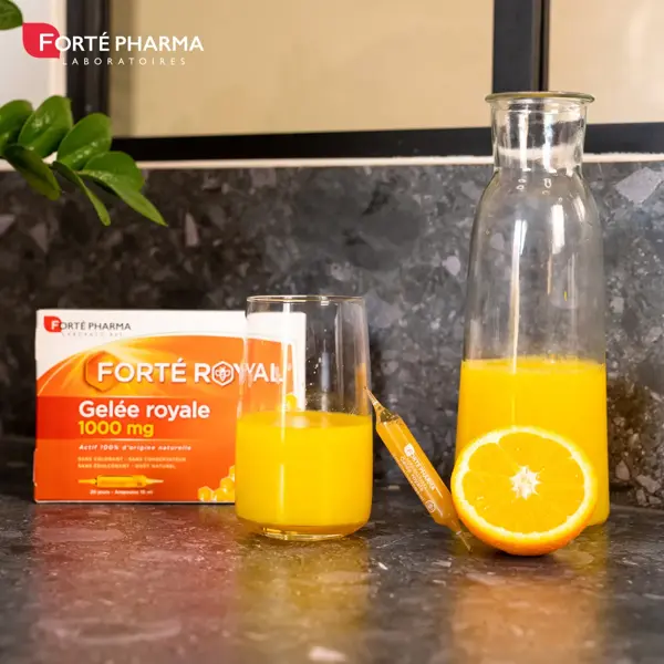 Geleia Real Forté Pharma 1000mg - Reforço da Imunidade e Combate a Fadiga - Pacote com 2 x 20 ampolas
