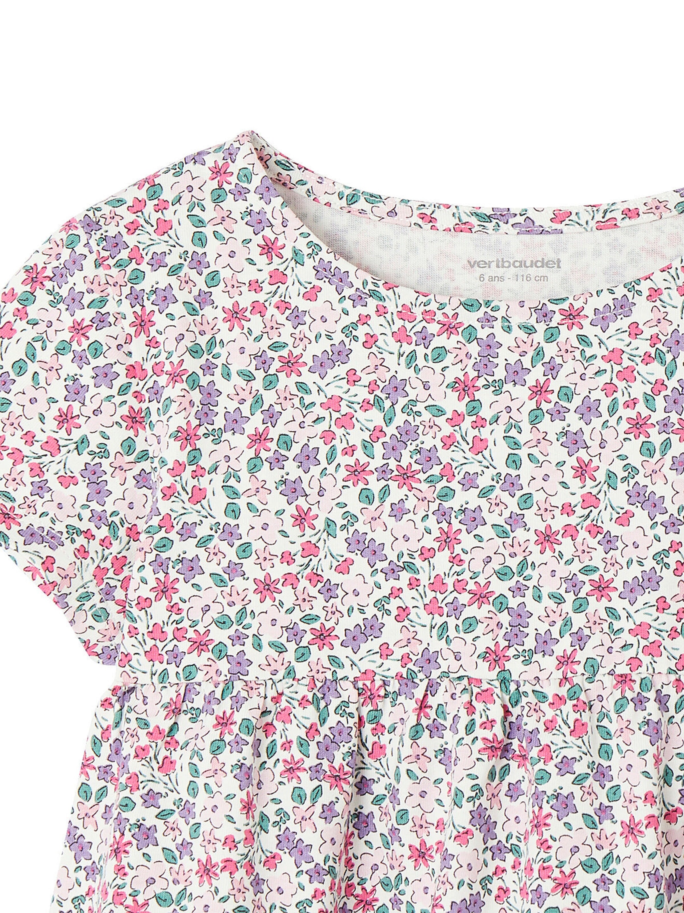 Vertbaudet Mädchen-Set: Kleid + Cardigan malve
