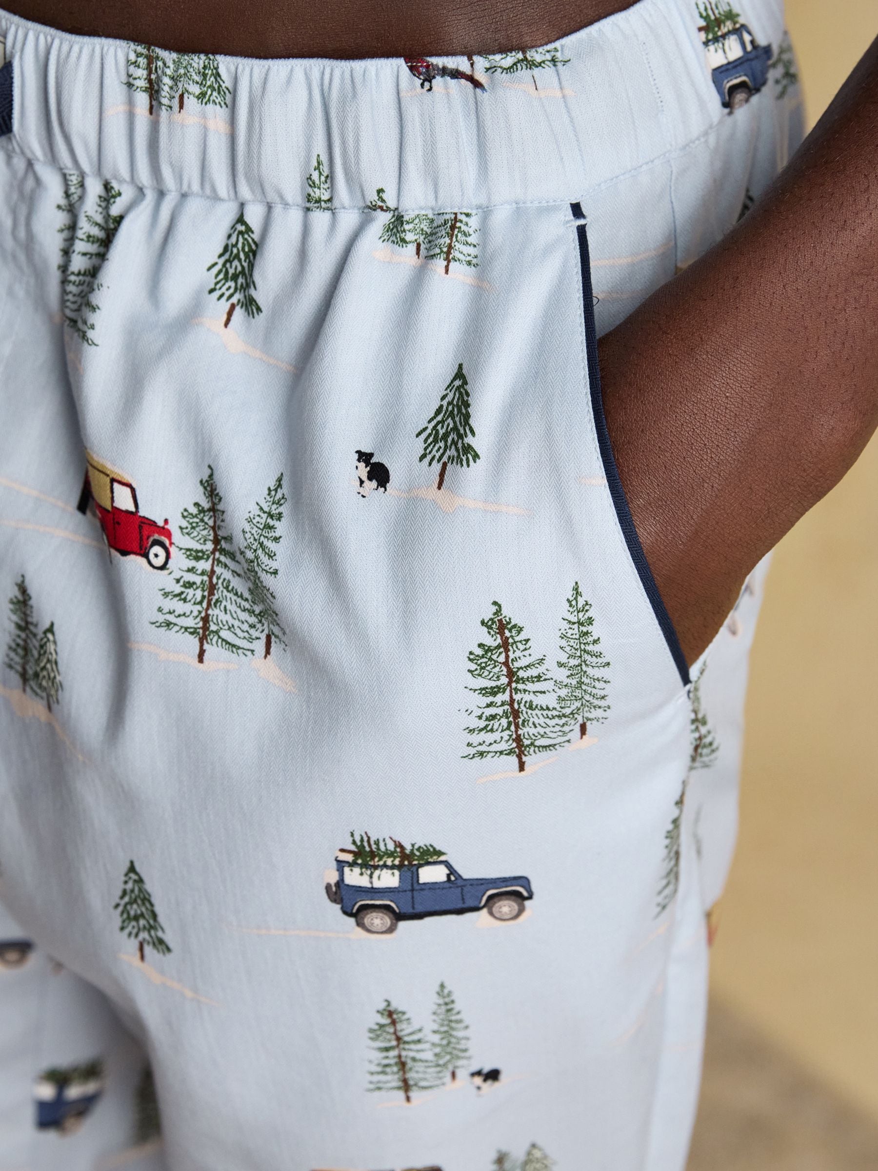 Lichtblauw - Joules Dozer pyjamabroek