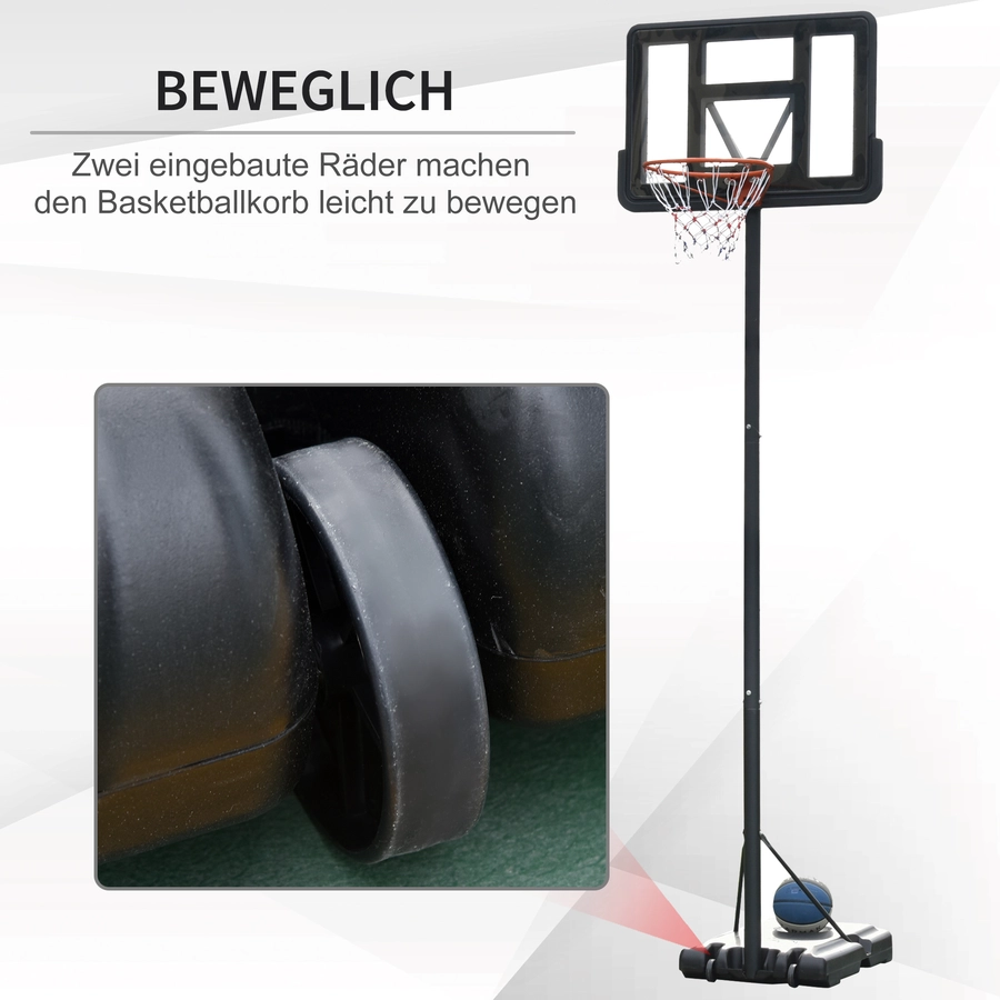 HOMCOM Basketballständer Schwarz