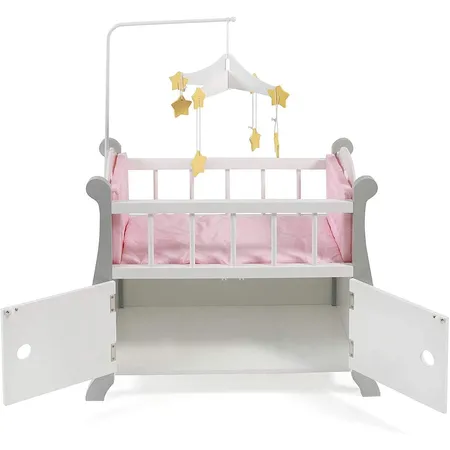 Bayer Chic Puppenbett mit Mobile Stars grau