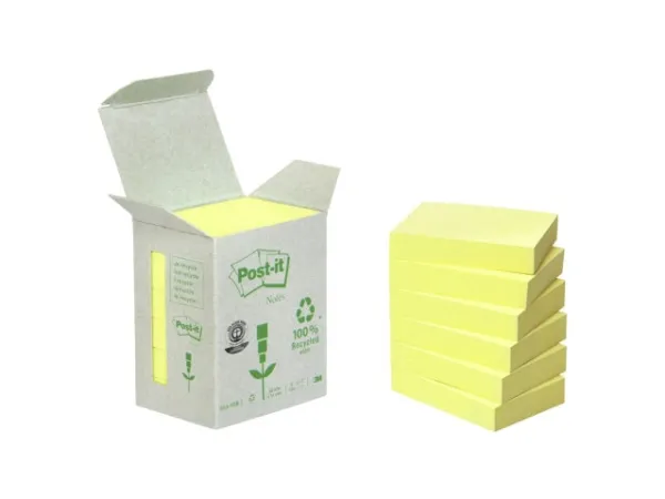 Post-it notes gul miljø 38x51 mm 6blk/pak