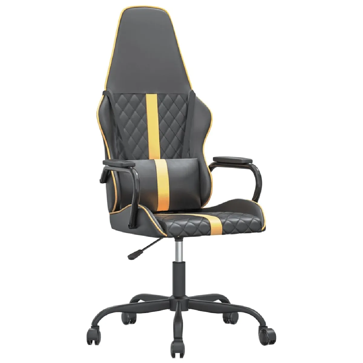 vidaXL Chaise massage - Doré et noir
