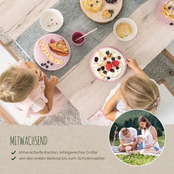 Growing Teller 2er Set rosa
