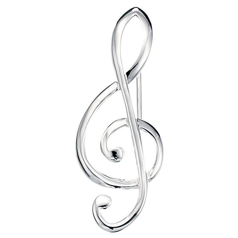 Broche Clé de sol en argent 925/1000