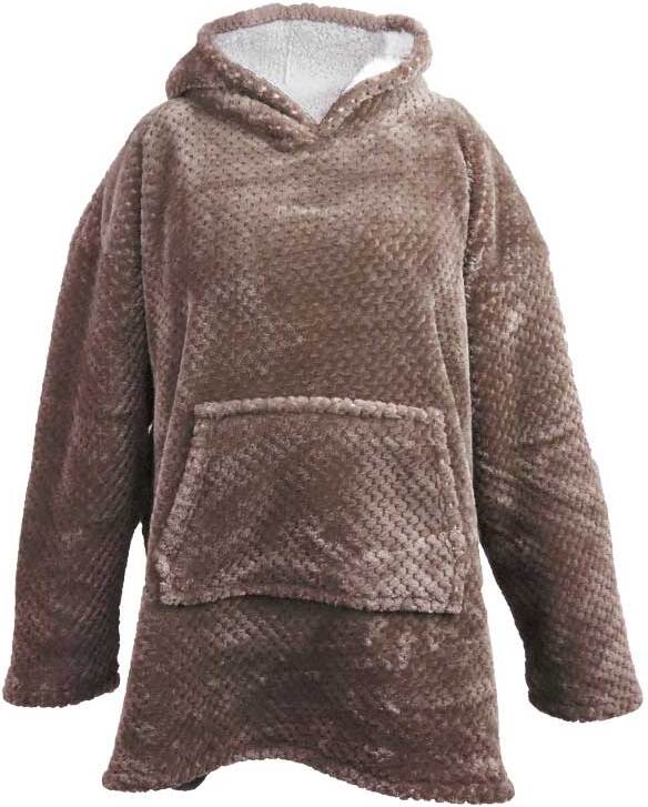 Unique living hoodie Mies taupe oversized onesize