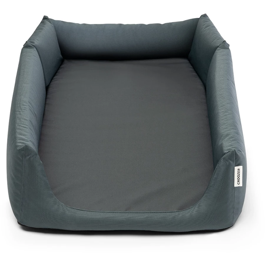 CROOZER Hundefahrradanhänger Dog Mikke Sundown yellow inklusive Hundebett Asphalt grey