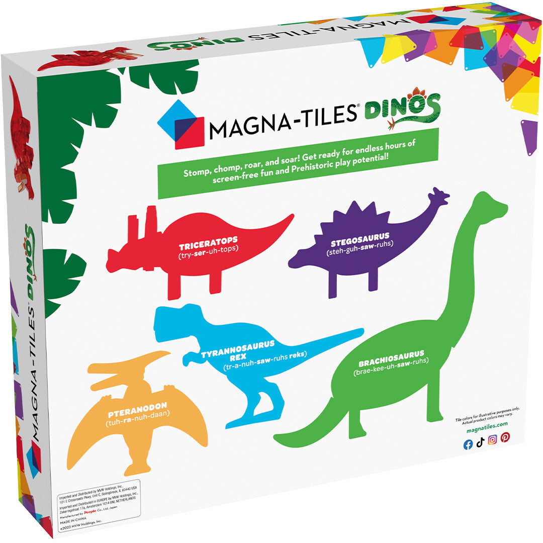 MAGNA-TILES uitbreidingsset dinos - 5st