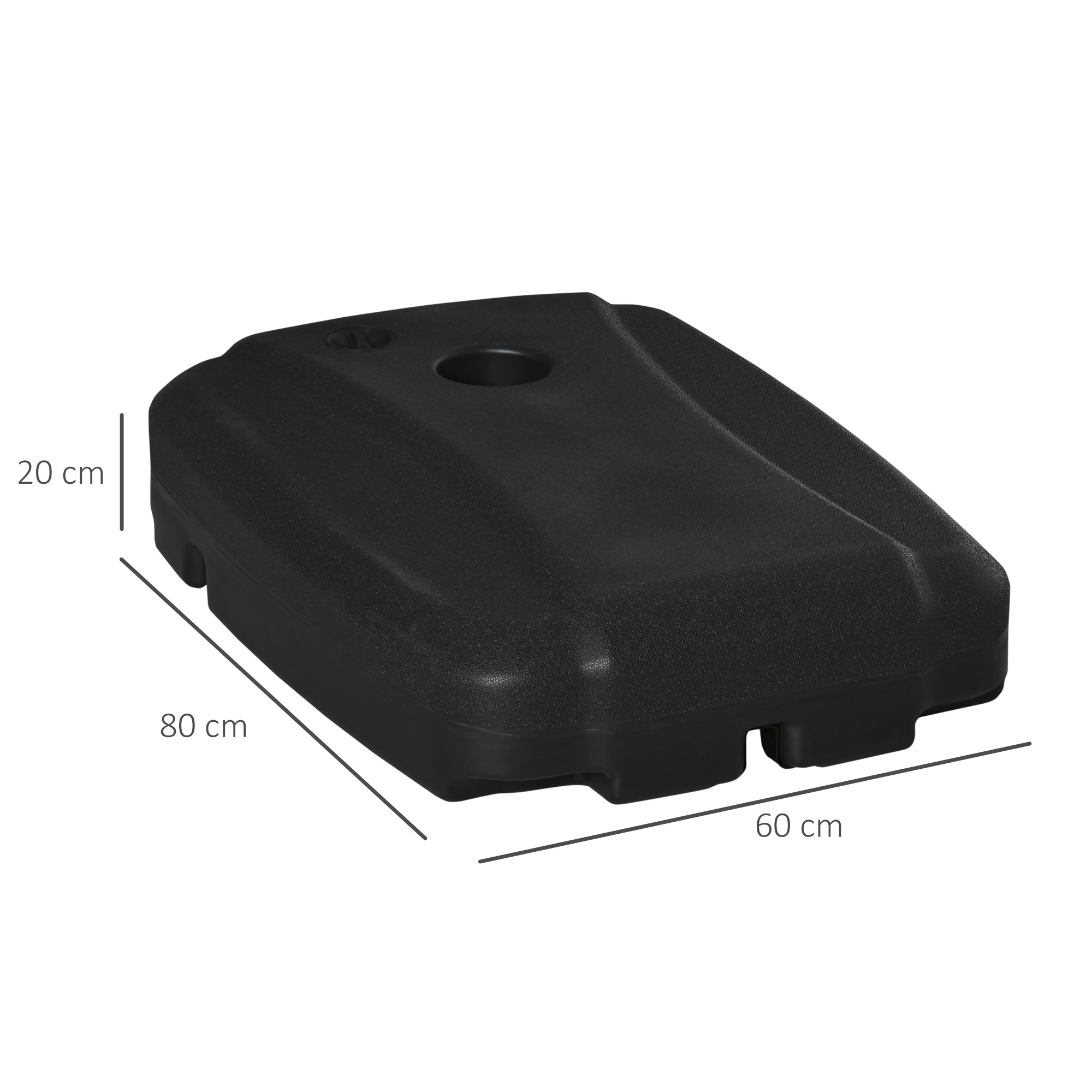 Base para guarda-sol Outsunny preta