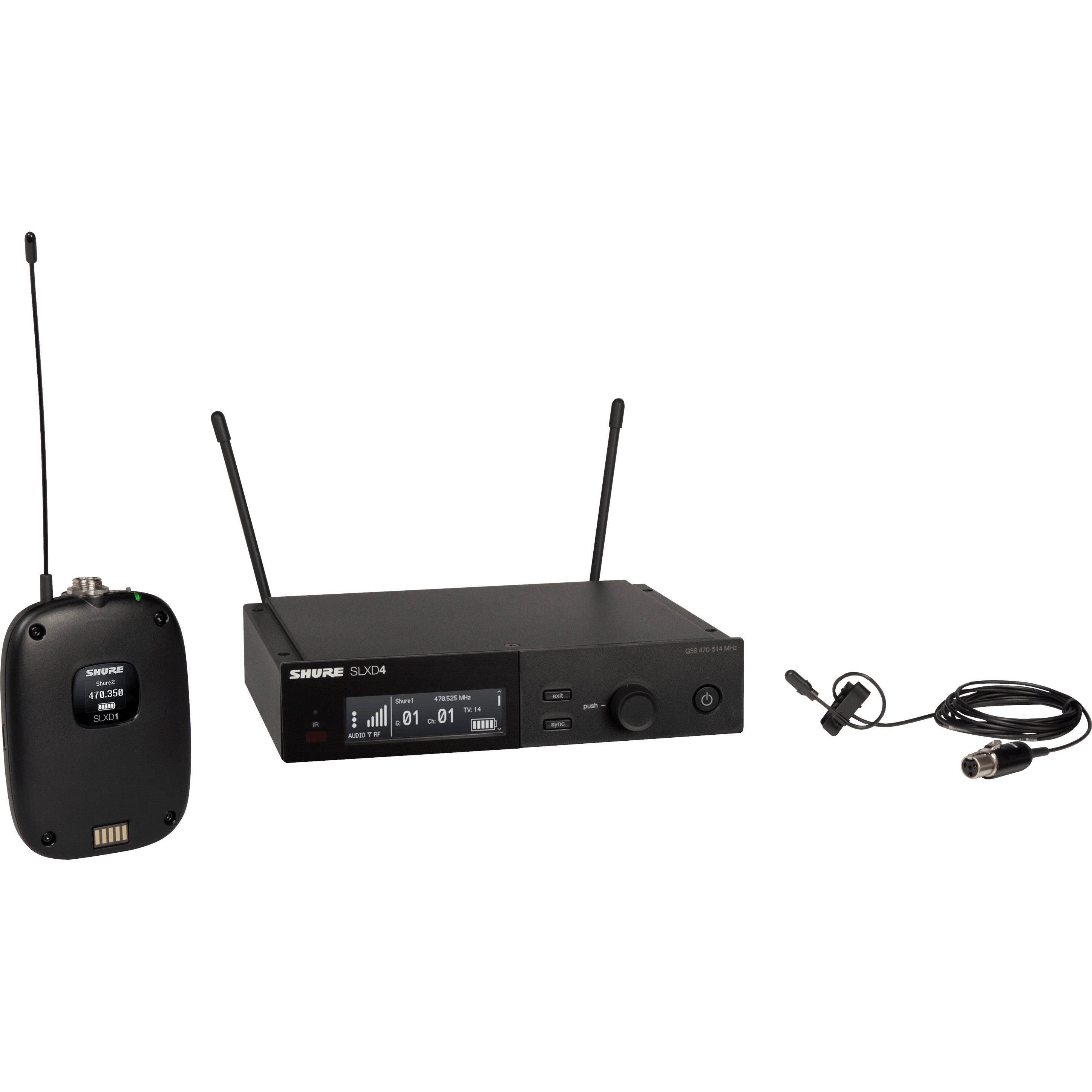 Shure SLXD14E/DL4B-J53 draadloze microfoonset (562 - 606 MHz)