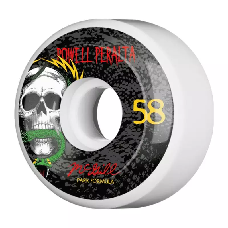 Roues skate POWELL PERALTA (jeu de 4) 58mm mcgill snake white