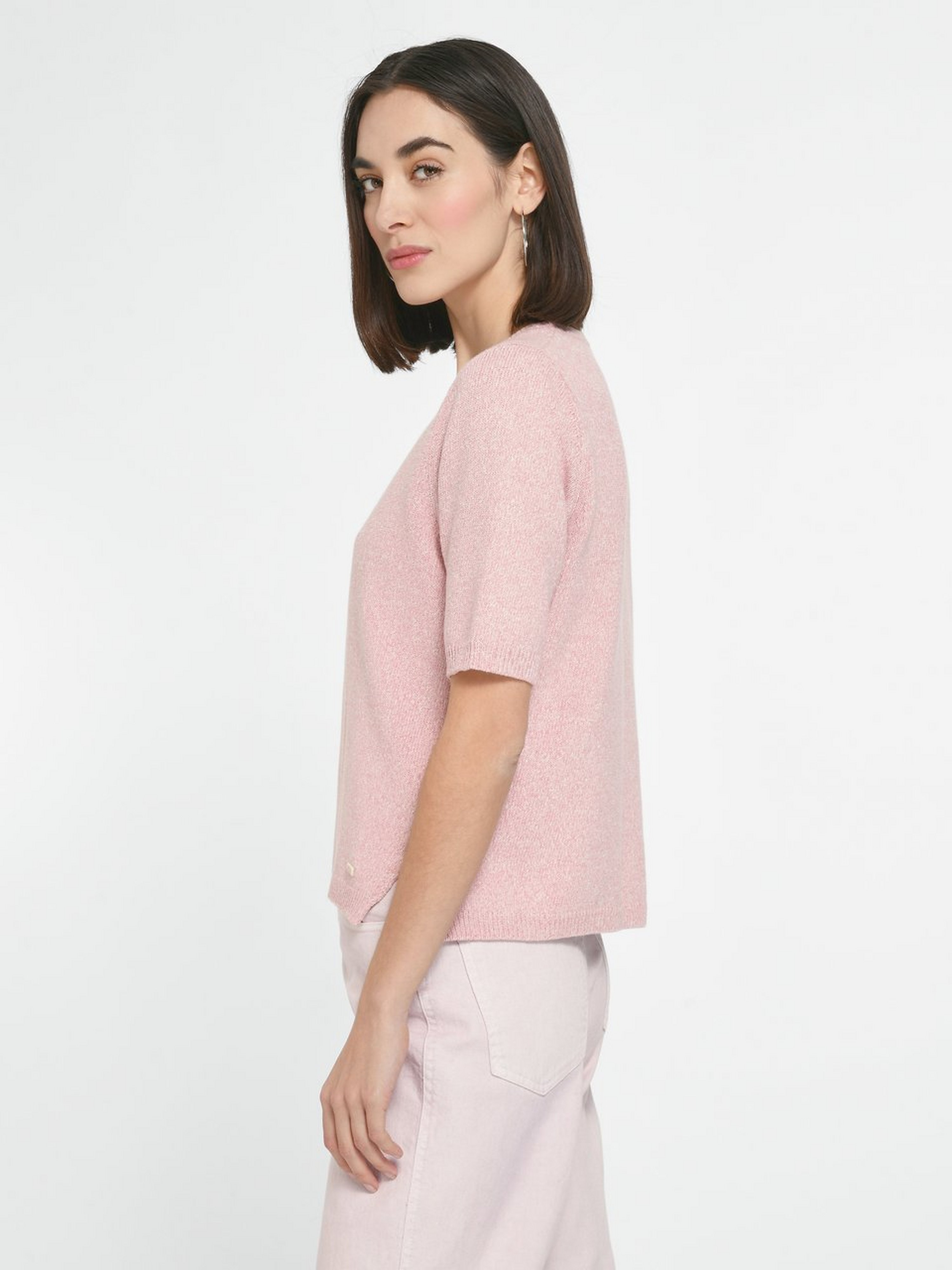 Rundhals-Pullover mit 1/2-Arm