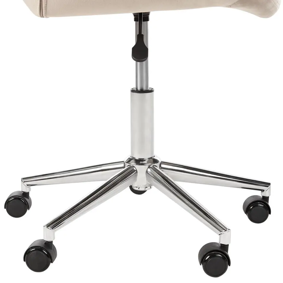 LABELLE - Bureaustoel - Beige - Fluweel
