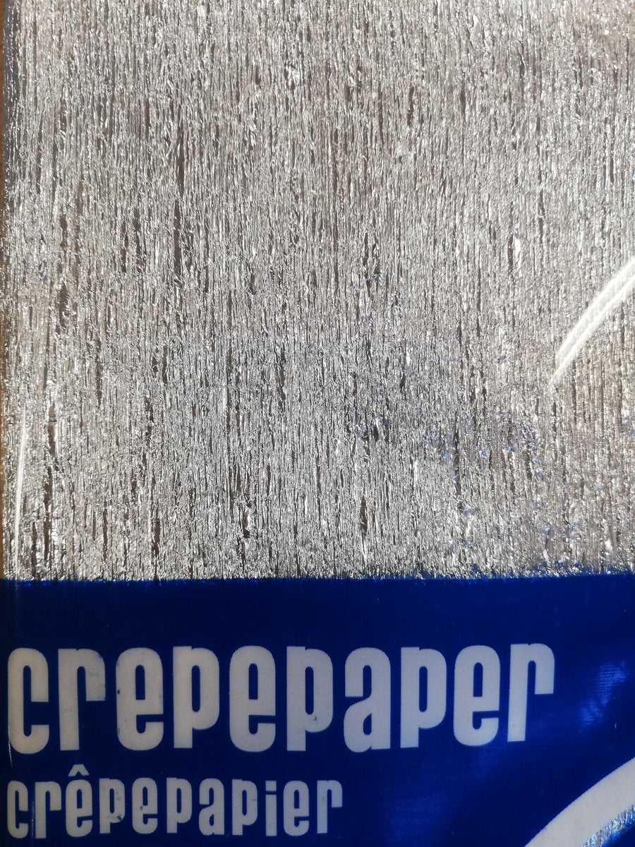 Crepepapier Zilver 50cm 2,5m