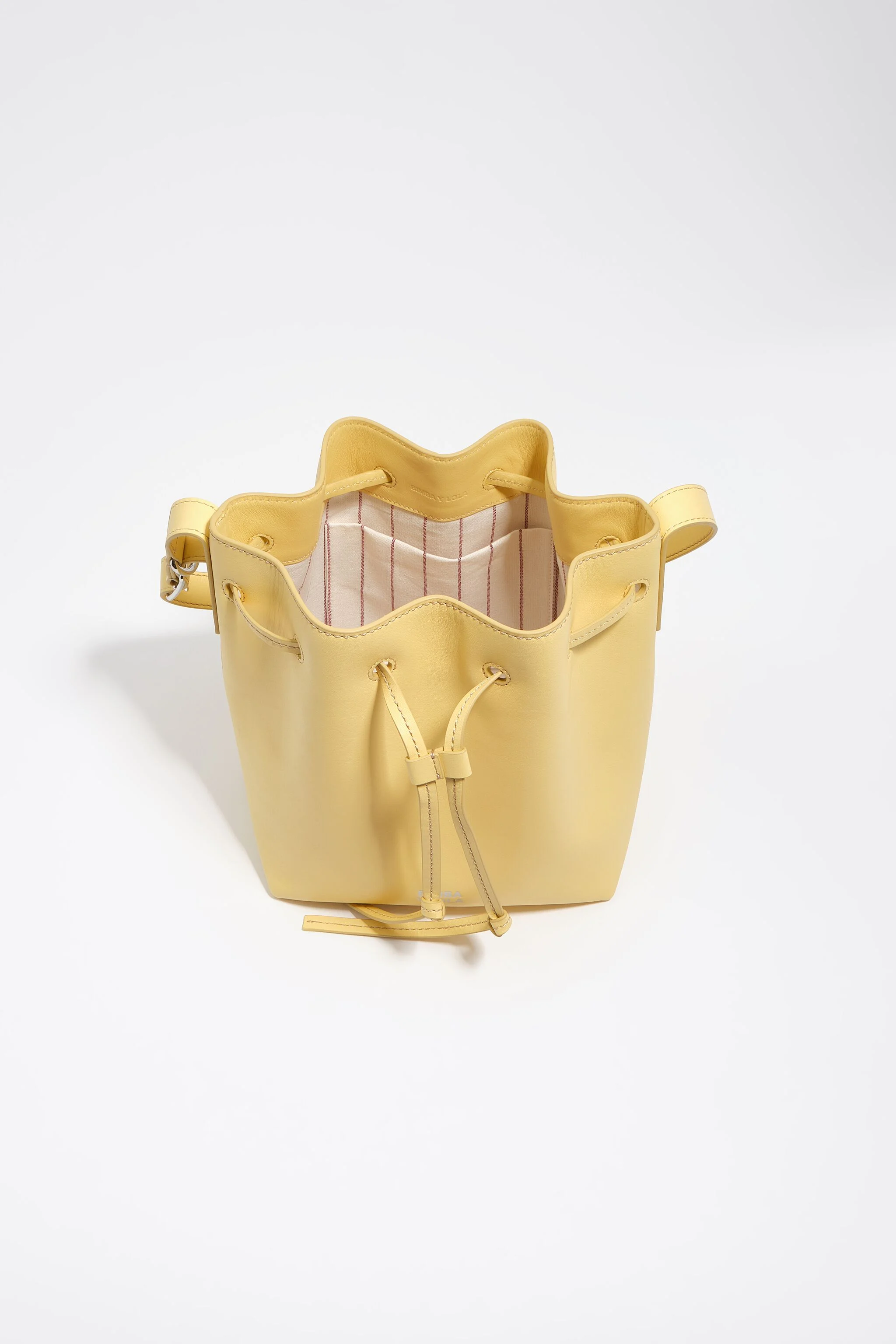 Bolsa grande Carlino em couro cor banana