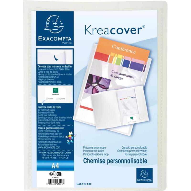 Chemise de présentation polypropylène souple Krea Cover - A4
