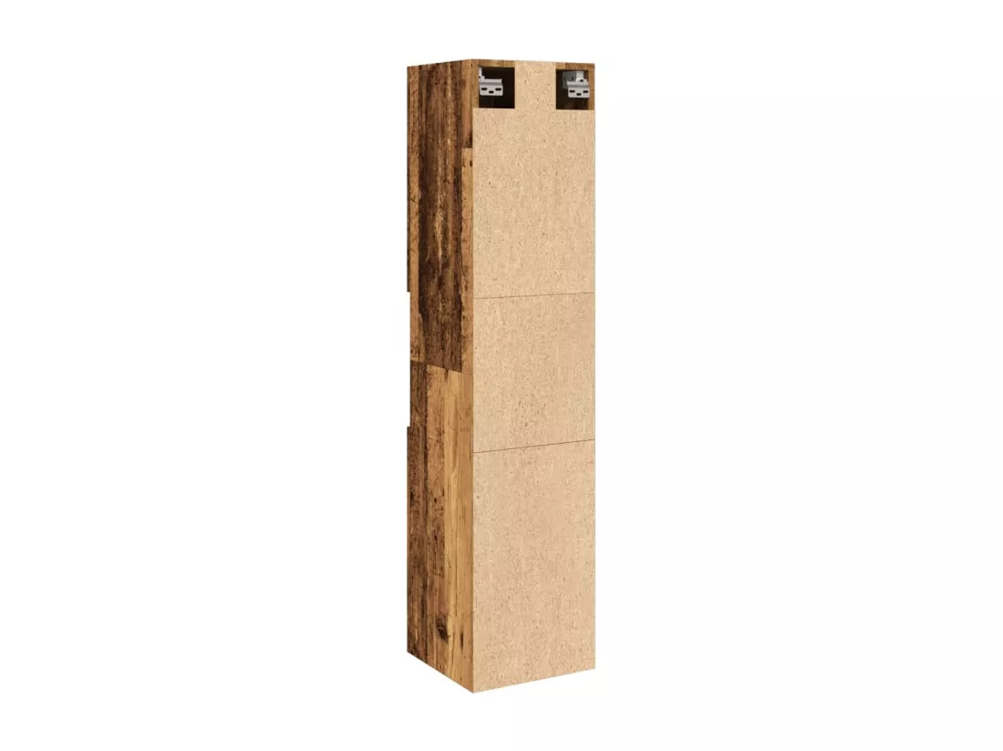 Armoire de salle de bain suspendue vieux bois bois d'ingénierie