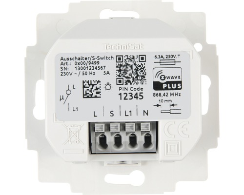 TechniSat Off Switch, schakelaarinzetstuk compatibel met Busch-Jaeger schakelaarprogramma's - Compatibel met SMART HOME van hornbach