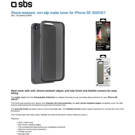 SBS iPhone 8 cover - sort