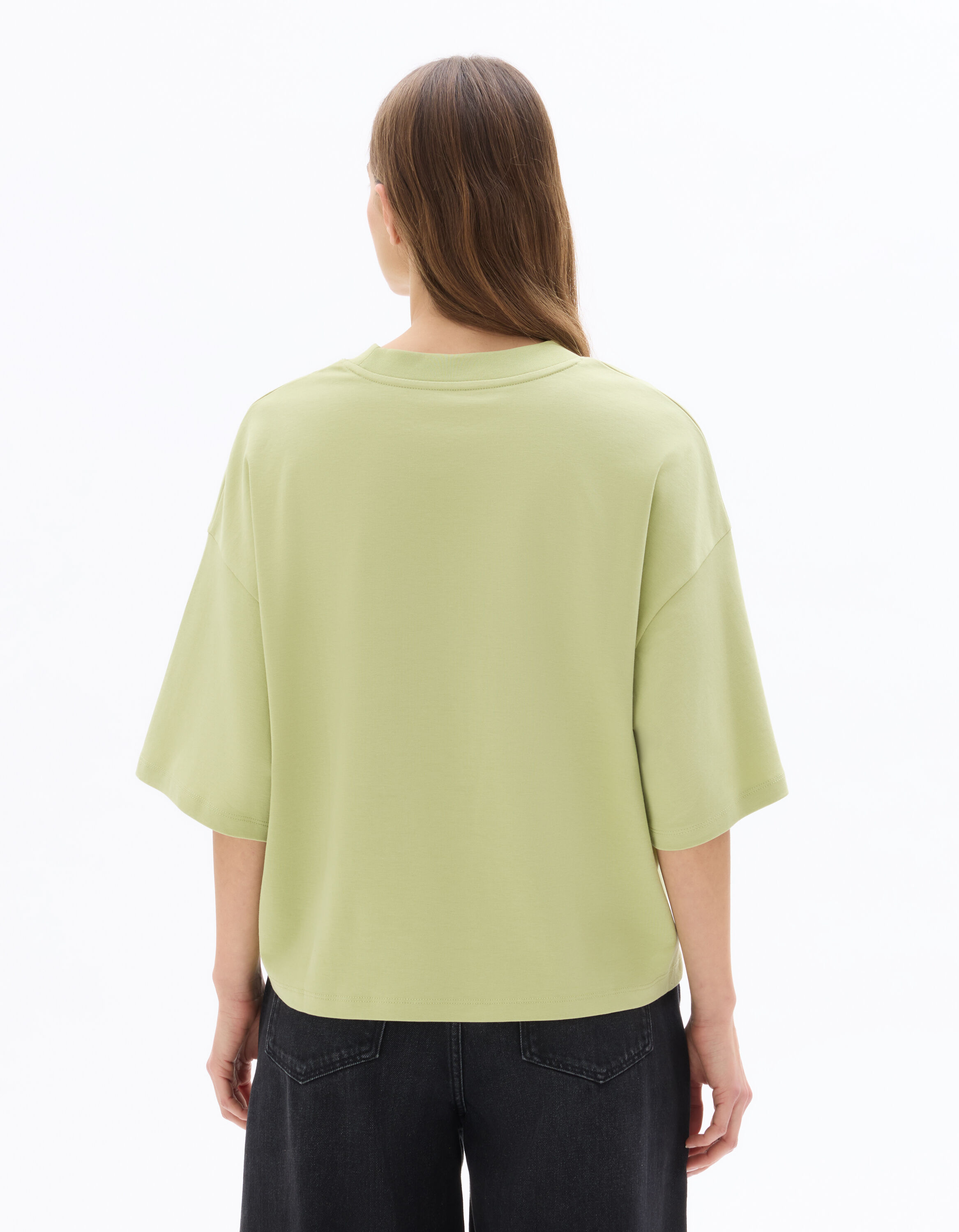 T-shirt oversize 100% coton épais - vert clair