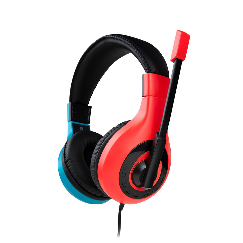 Bigben Nintendo Switch gaming headset - rood/blauw