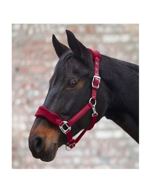 Waldhausen Halster Soft Fleece Gevoerd Rood - Paardenhalster