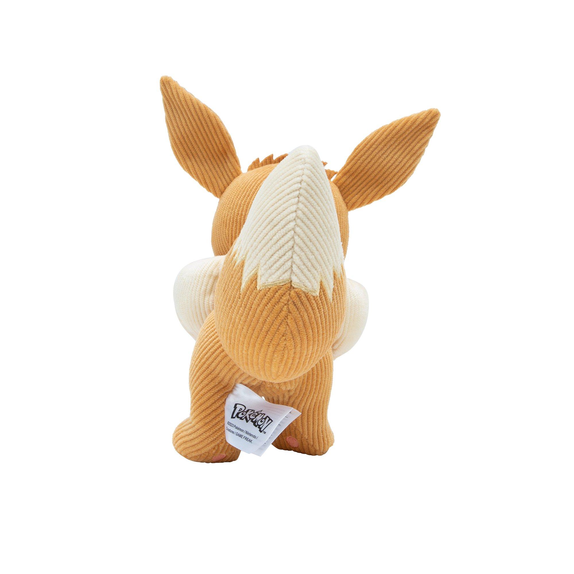 Pokemon GAME Pokemon Select Corduroy Eevee 8 Inch Plush Unique Fabric with Authentic Details