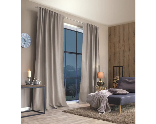 Thermisch gordijn met universele band Eskimo naturel 135 x 245 cm
