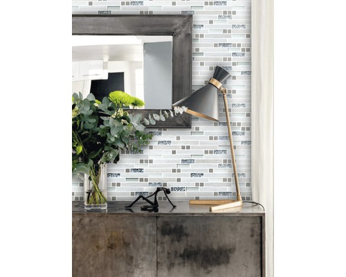Natuursteenmozaïek (steen/staal/hout) 30 x 29,8 cm 8 mm