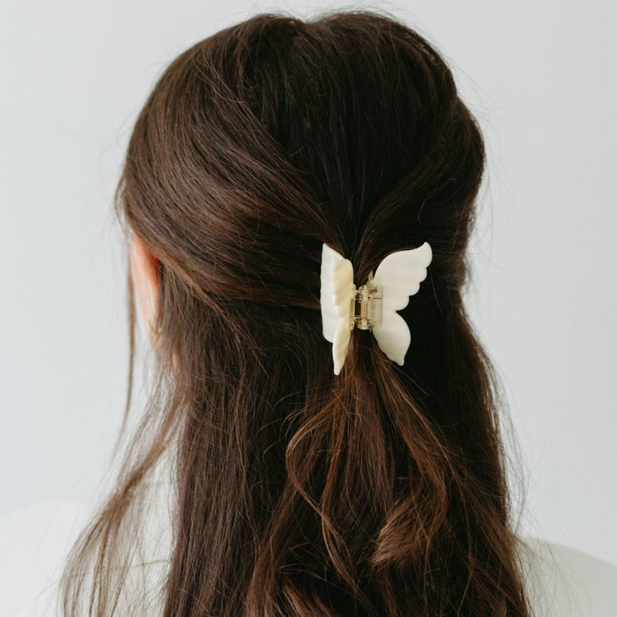 ByBarb Hair Claw Butterfly White