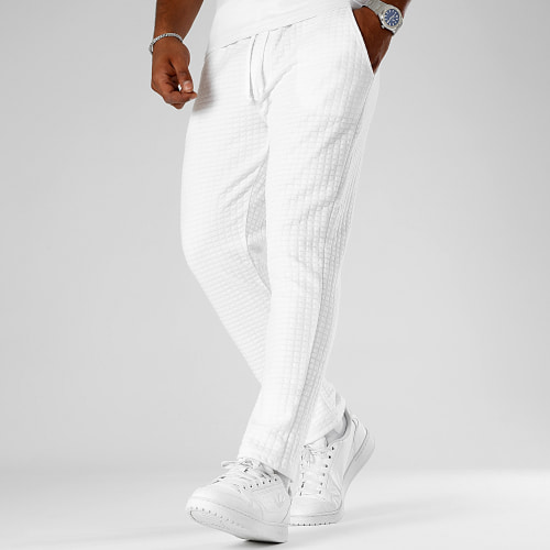 Pantalon Jogging Texturé Square 0280 Blanc