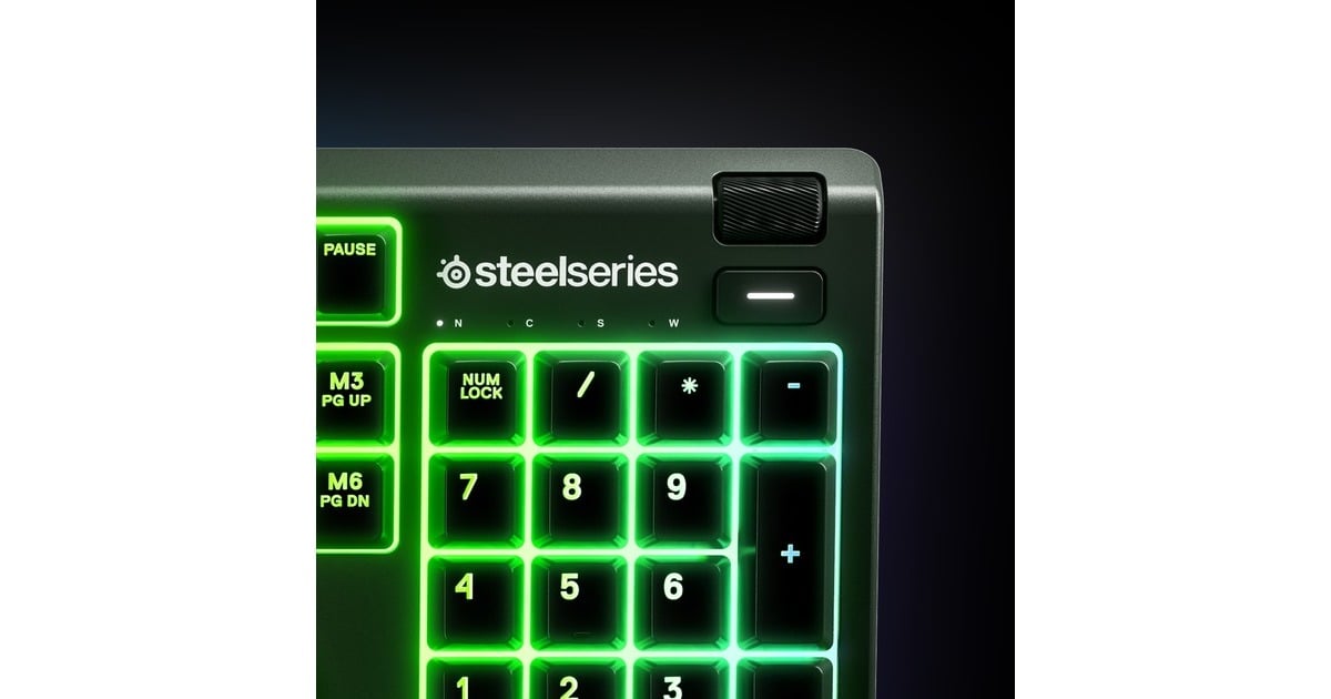 SteelSeriesApex 3, gaming toetsenbord  (Zwart, US lay-out, SteelSeries Whisper-Quiet, RGB leds)