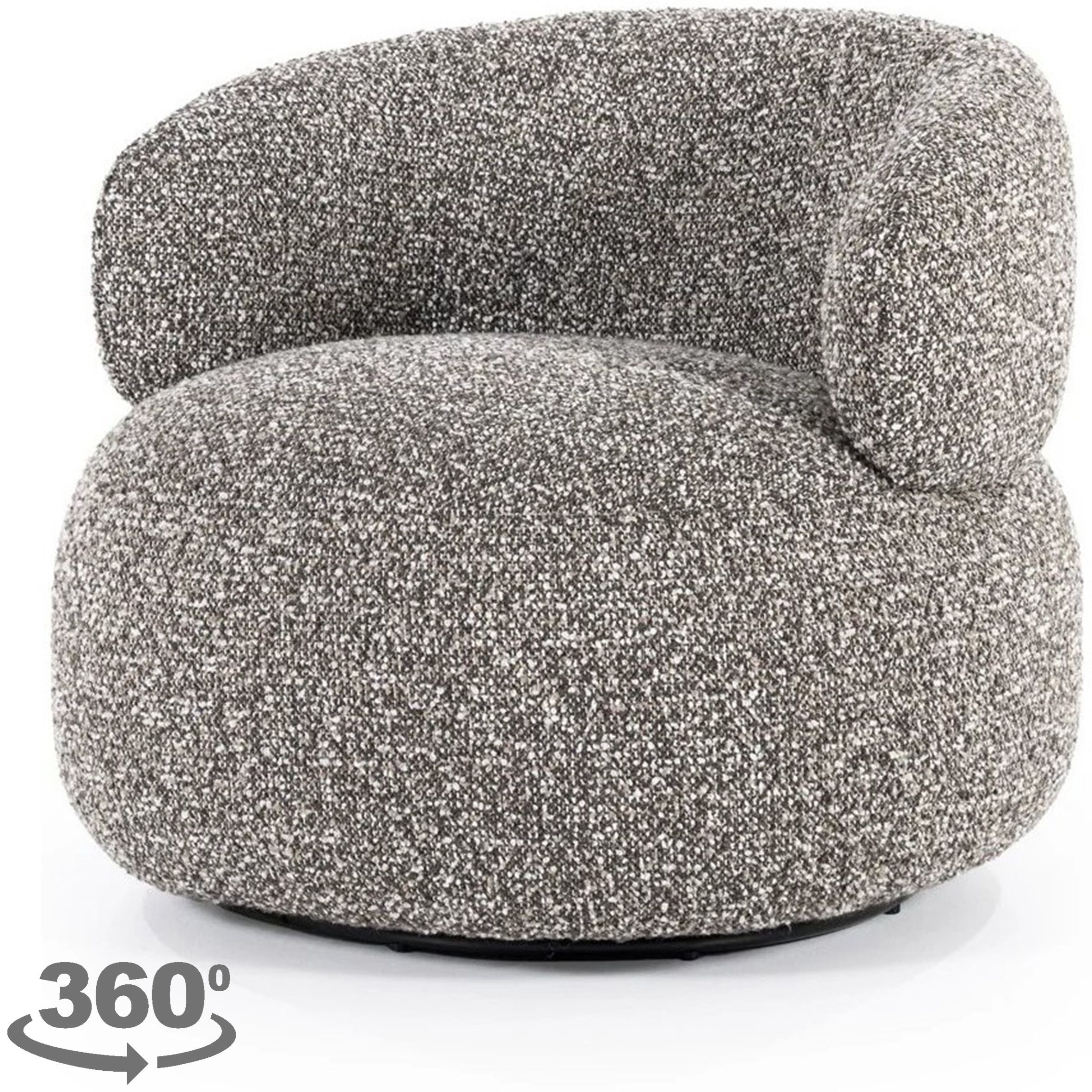 Draaifauteuil Taupe 96108 Maeve B82 x D85 x H74 cm