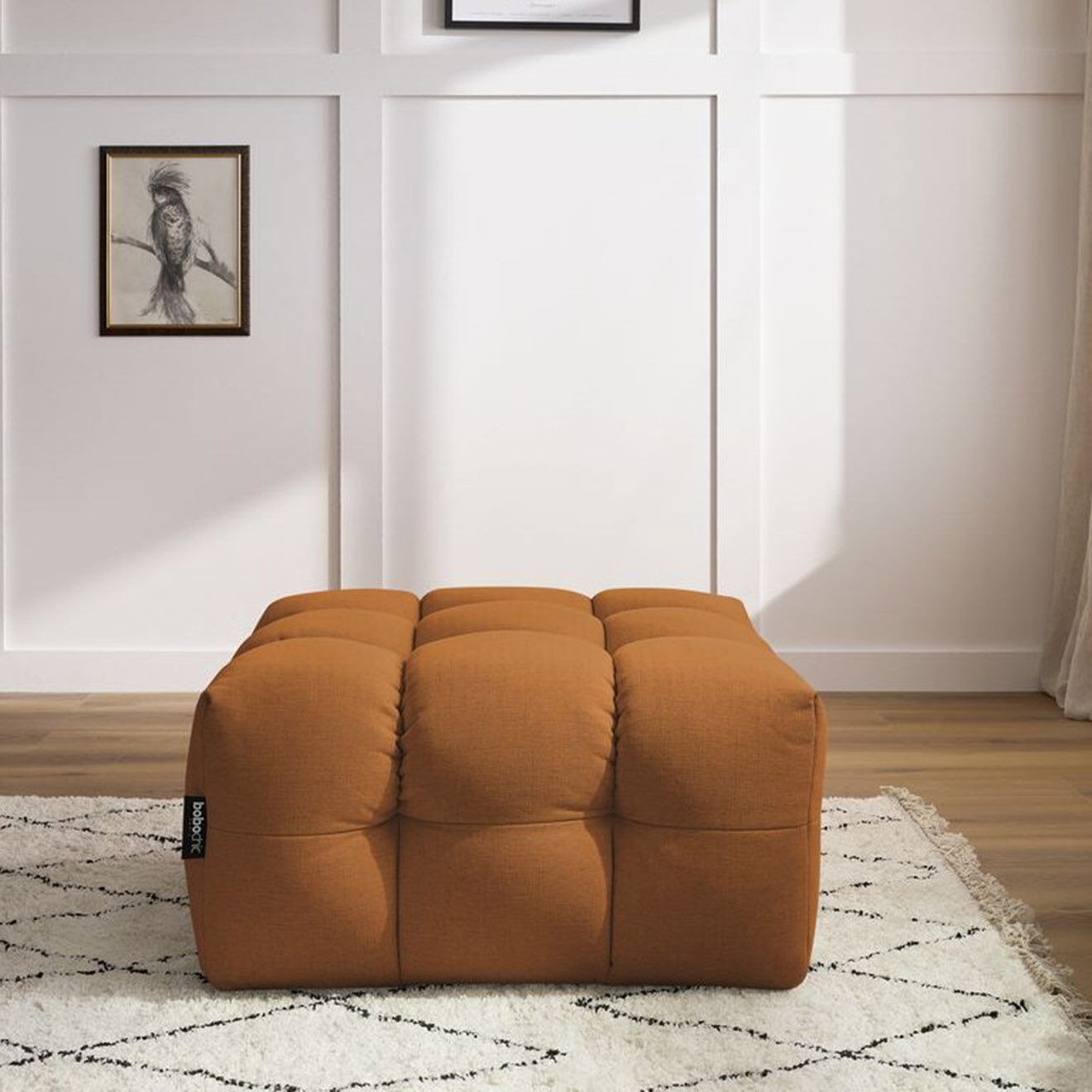 Bobochic Pouf Cloud jaune - 84x84x43 cm