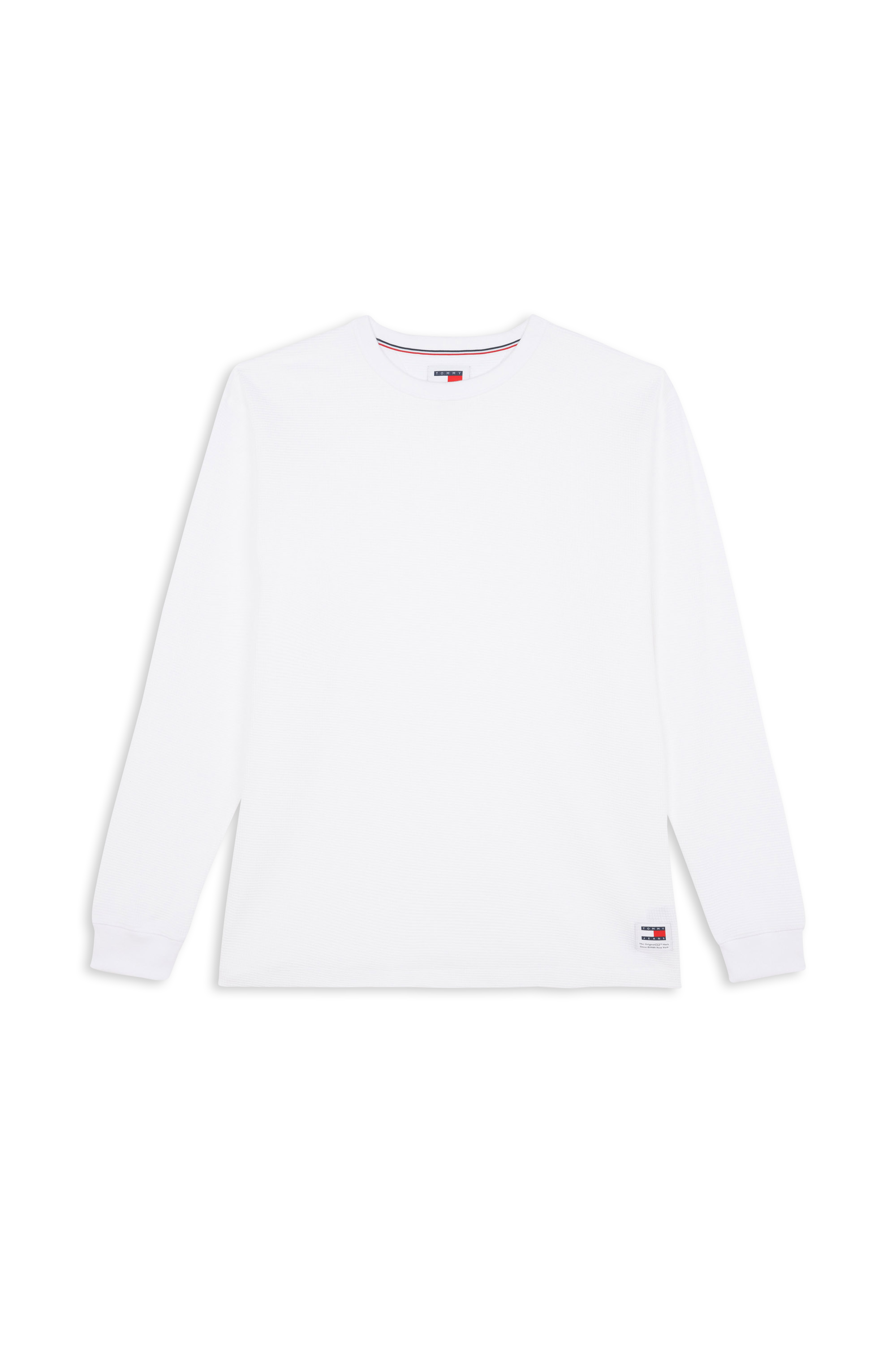 TOMMY JEANS Pull TJM REG LS WAFFLE TE Blanc