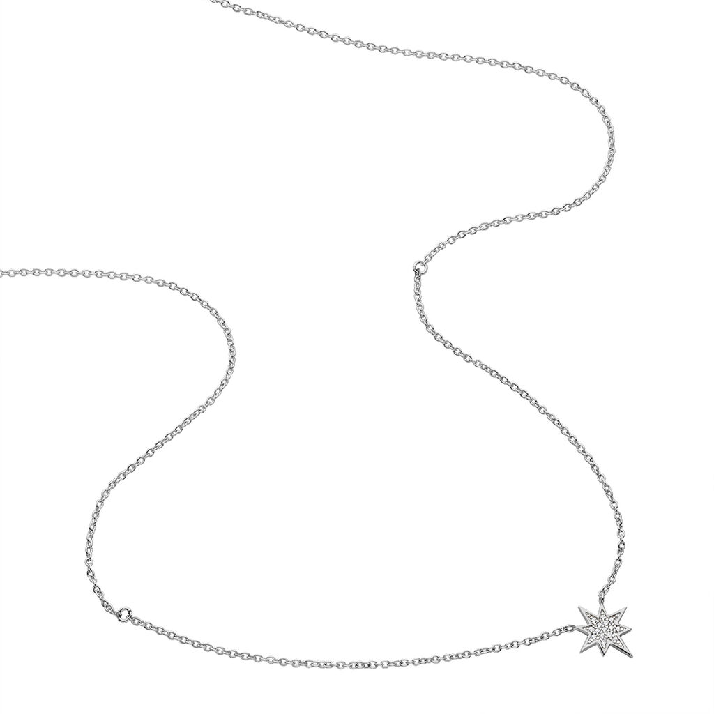 Collier Speranza Argent Blanc Oxyde De Zirconium