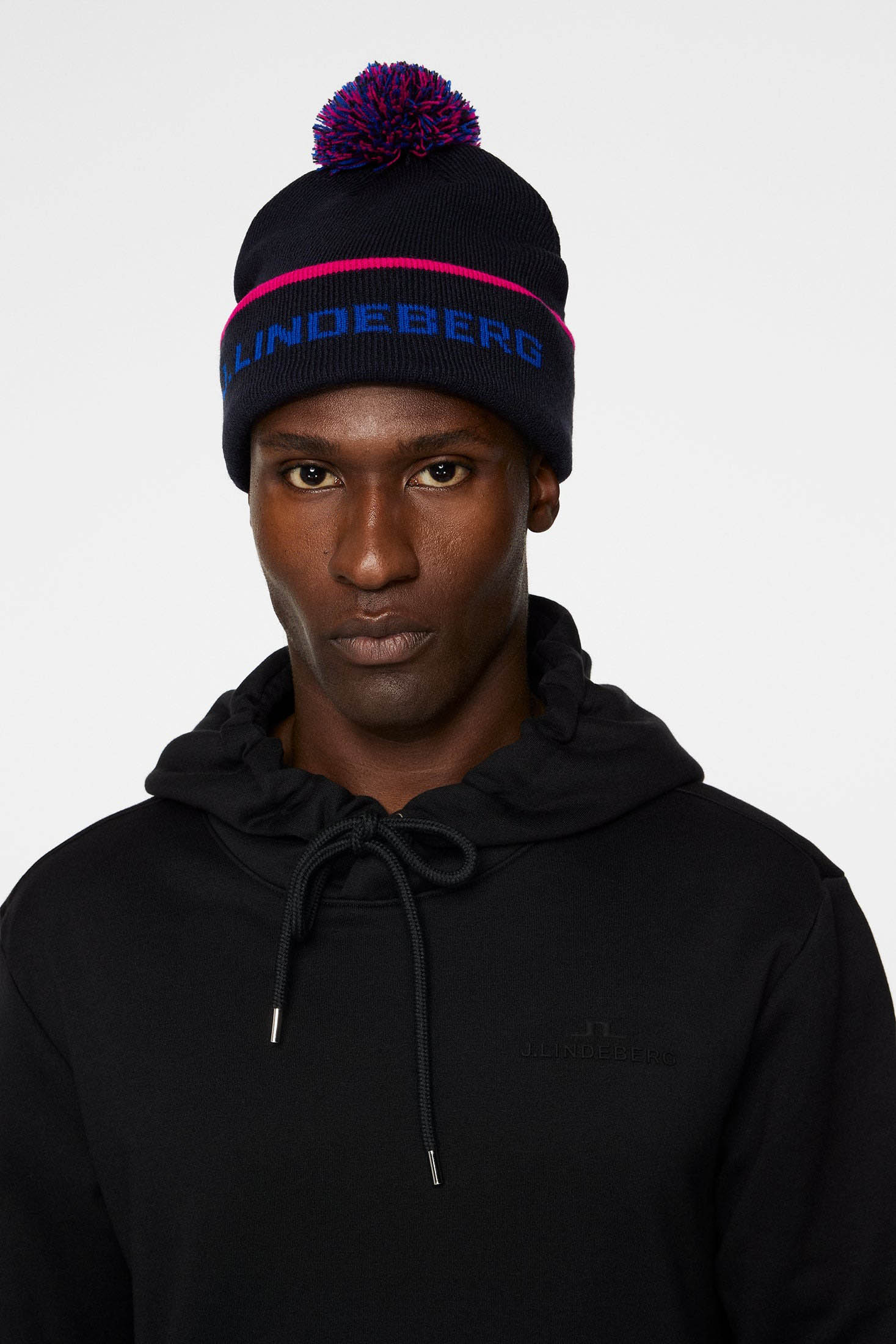 Stripe Beanie JL Navy