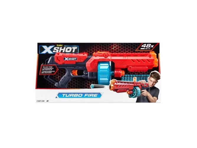 X-Shot Excel Turbo Fire Foam Dart Blaster with Slam Fire