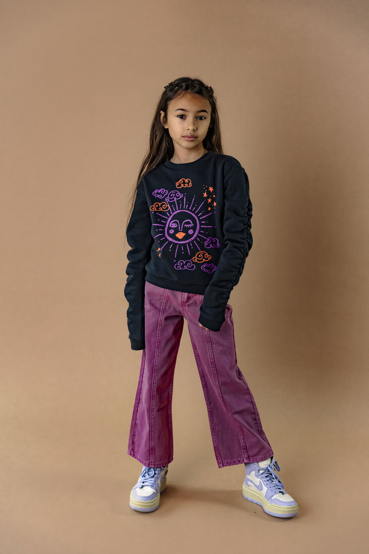 AMMEHOELA roze ammehoela wide jeans am.noor.02