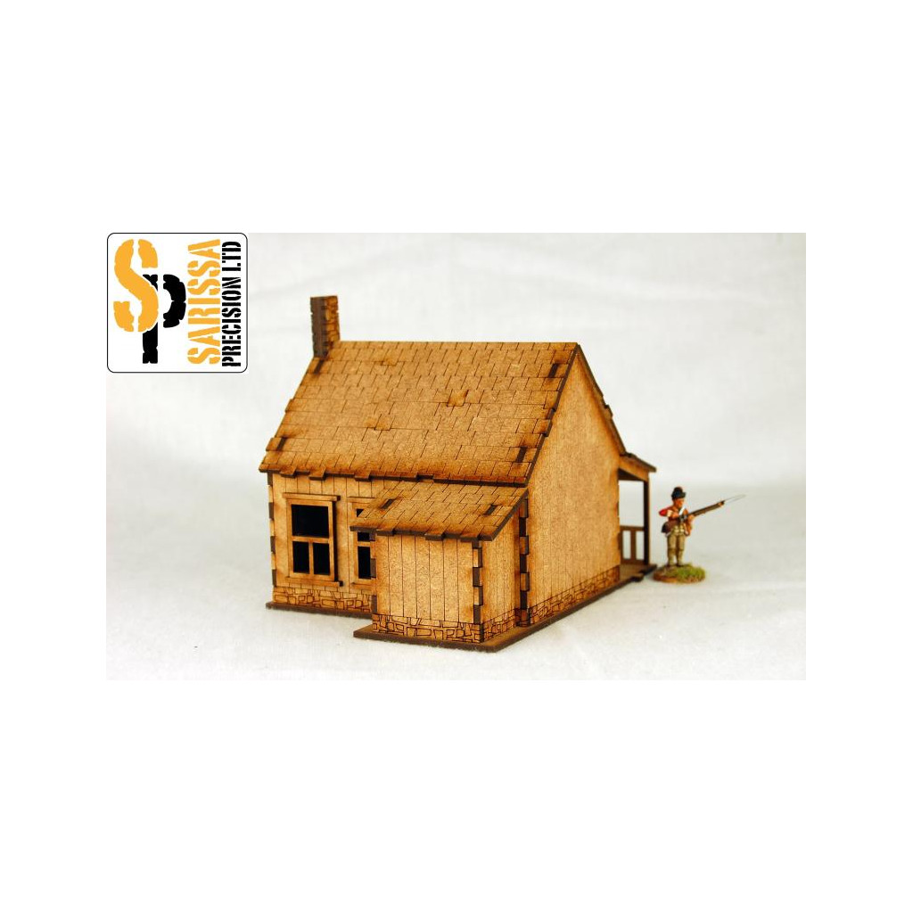 Old West: House with Porch and Stone Chimney 2