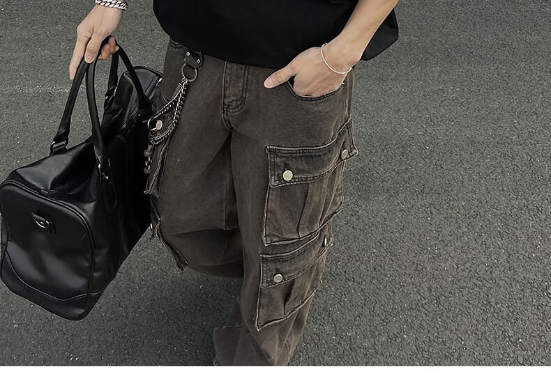 Omozando - Effen oversized T-shirt met ronde hals en elleboogmouwen