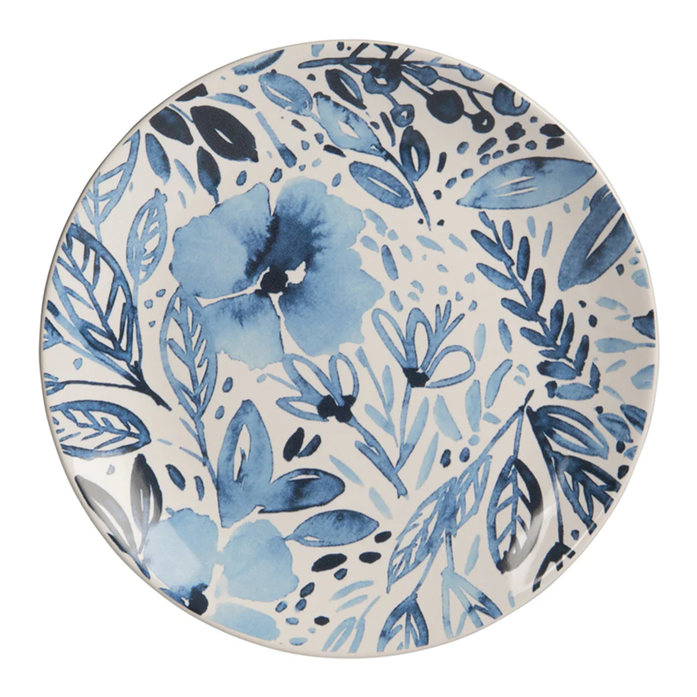 Assiette à dessert Jardin bleu 21,5 cm (lot de 6) Trend'up