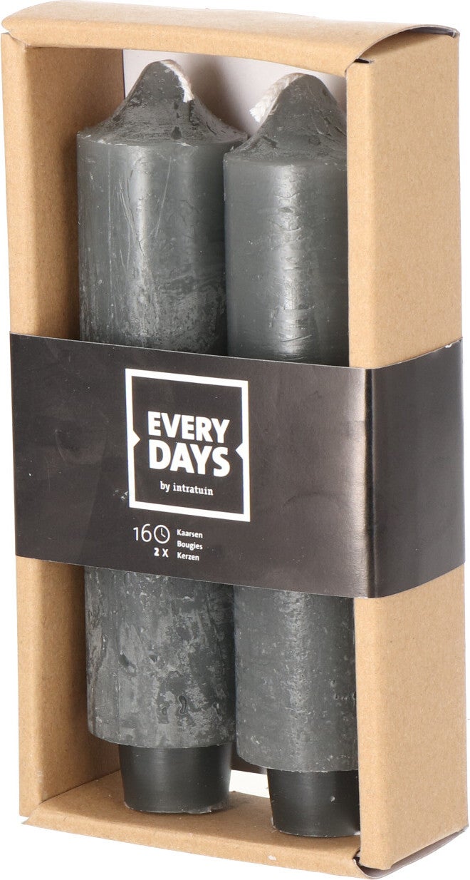 Everydays dinerkaars Rustic grijs 16 uur 2 stuks
