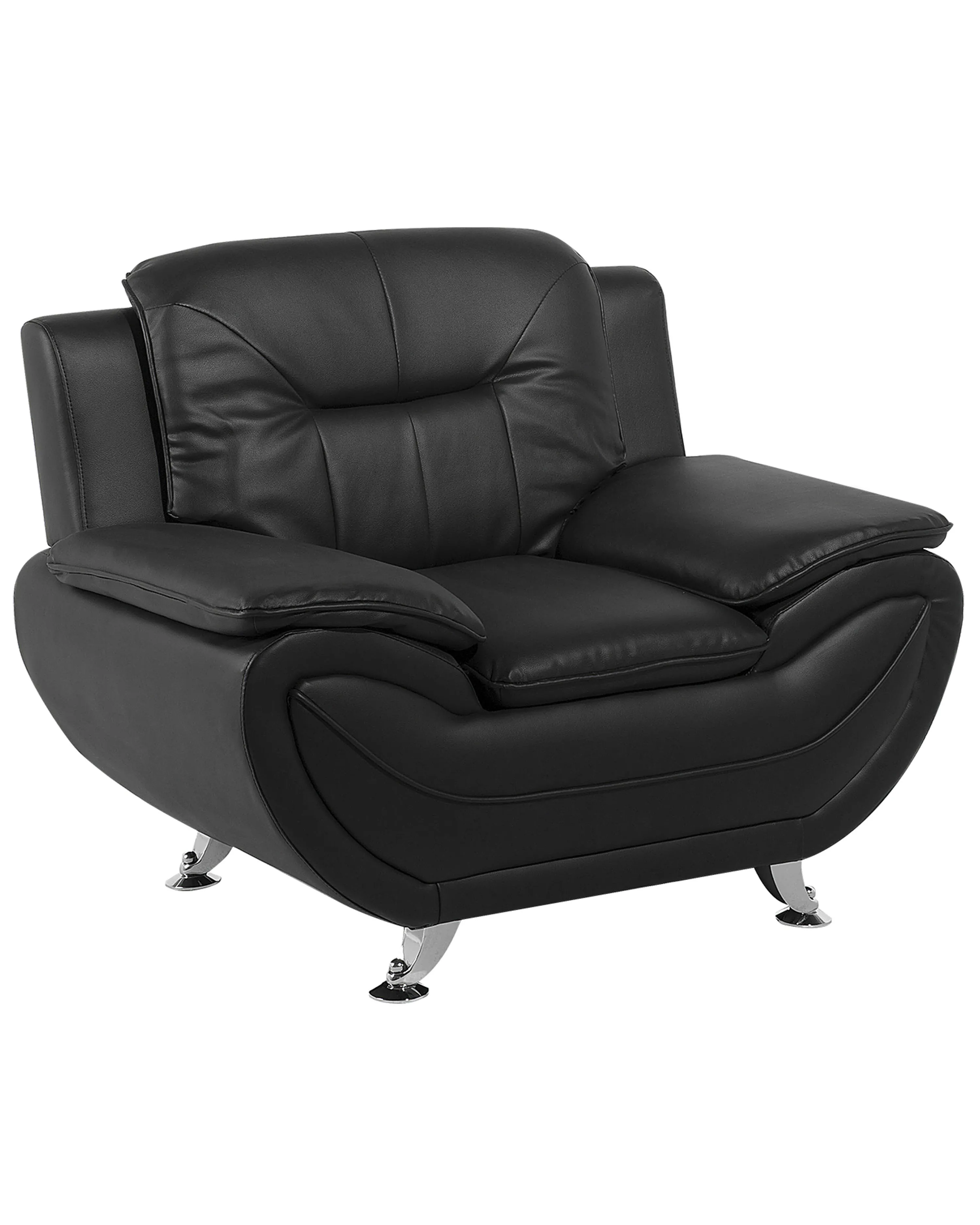 Fauteuil LEIRA II Kunstleer Zwart
