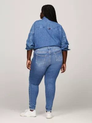 Calça jeans super skinny de cintura ultra alta Curve Melany