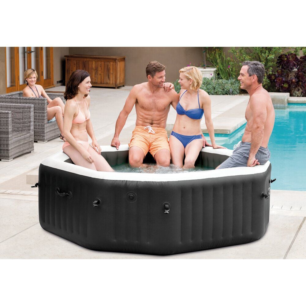 Spa gonflable octogonal à jets et bulles Intex 4 places