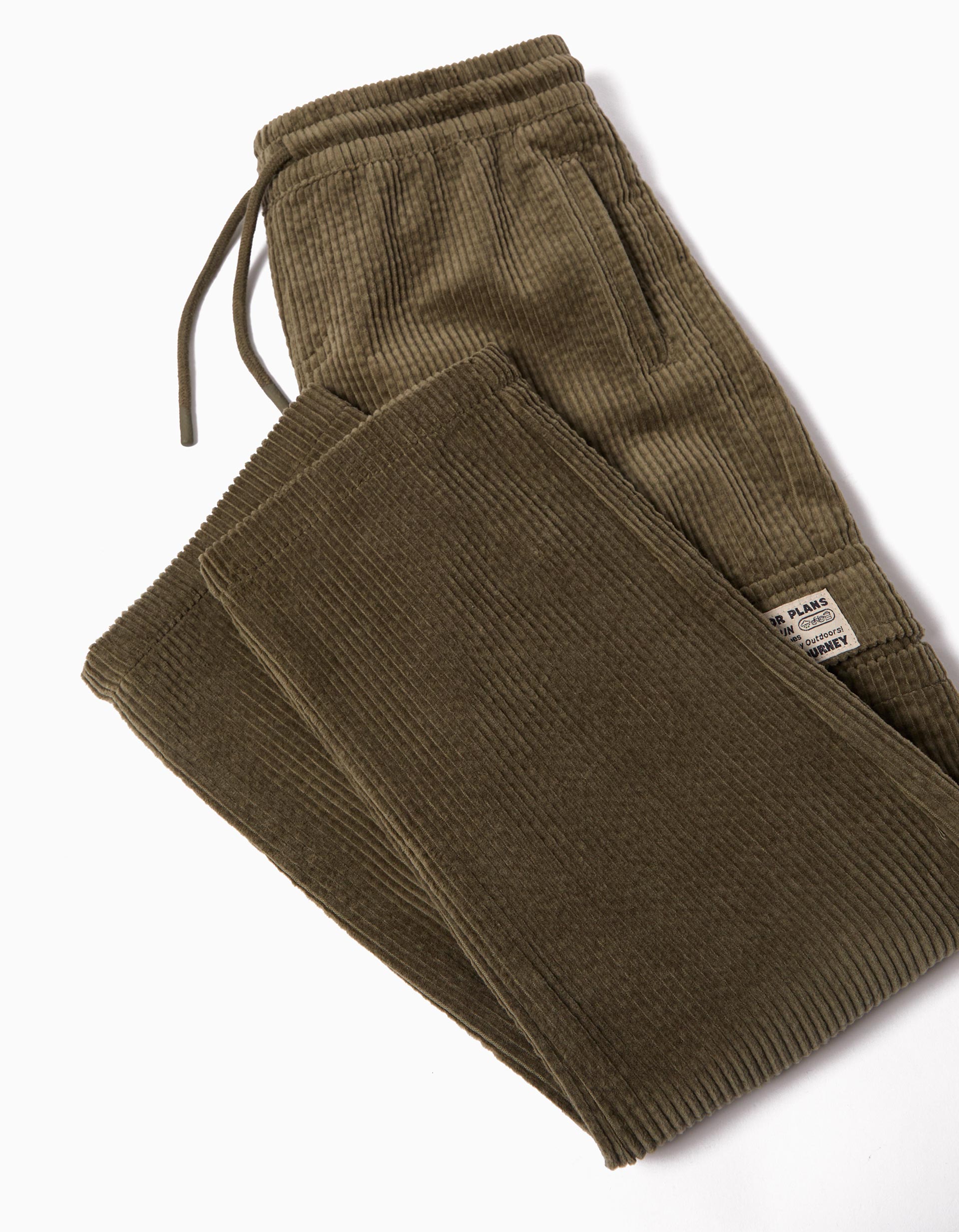 Calças Cargo de Bombazine, Menino, Verde Escuro