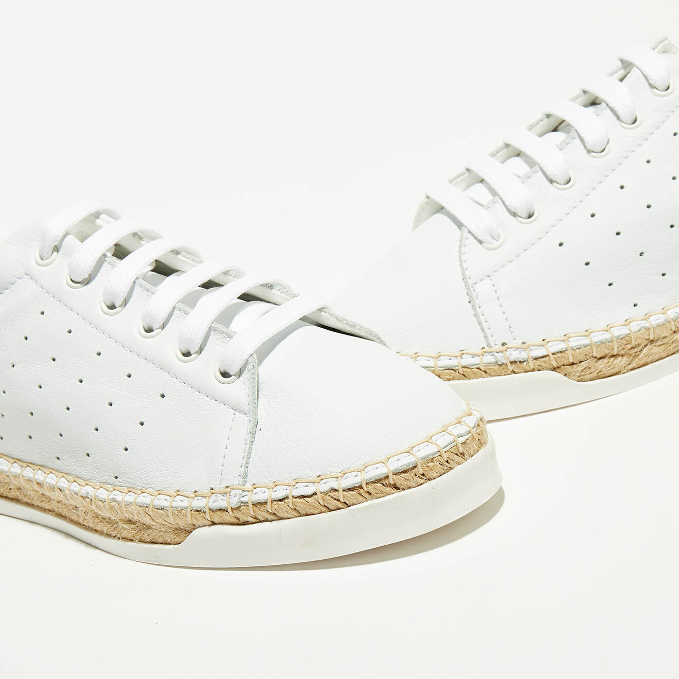 Canal Saint Martin Baskets espadrilles en Cuir Lancry Roma blanc/jaune
