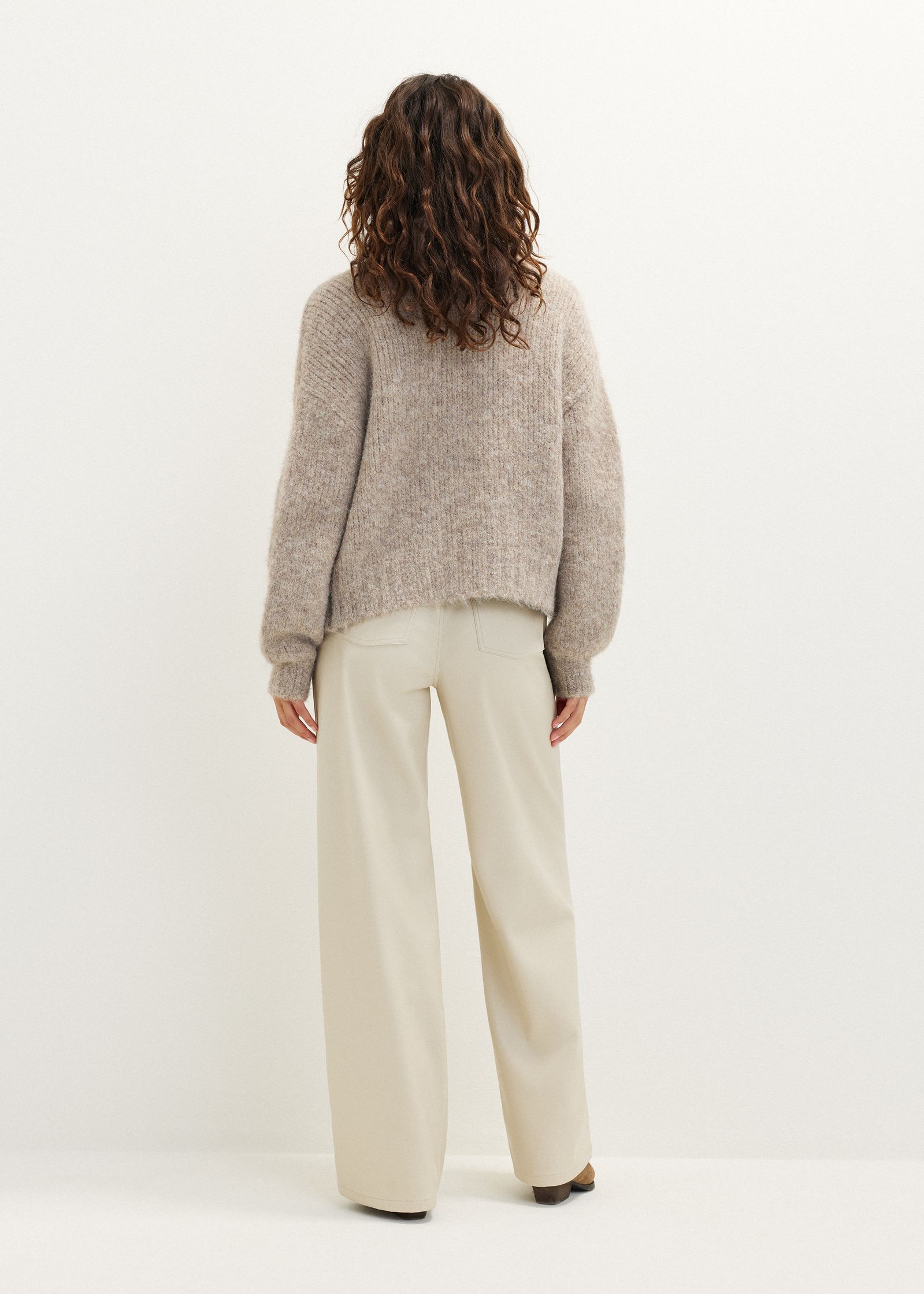 Oversized gebreid vest